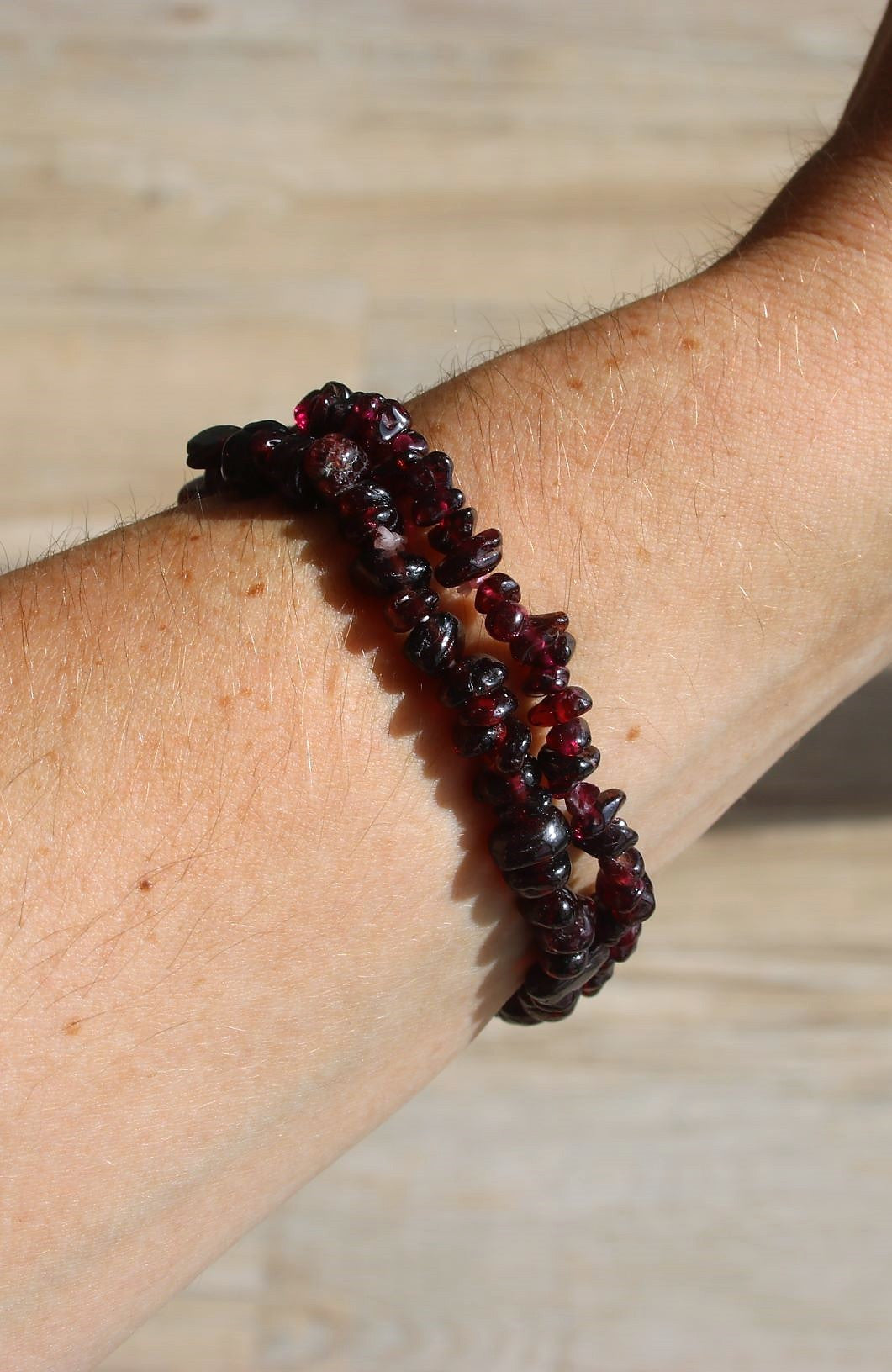 Garnet Chip Bracelet